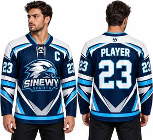 เสื้อฮอกกี้น้ำแข็ง SINEWY SPORTS แบบยูนิเซ็กซ์ แขนยาว ระบายเหงื่อได้ดี ทรงแอธเลติก คอจีน สายรัดคู่ น้ำหนัก 320 กรัม - Product Image 6