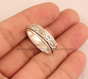 Wholesale 925 <b>Sterling</b> <b>Silver</b> Band <b>Ring</b> Plain Minimalist Wedding Band Stackable Finger <b>Ring</b> for Women and <b>Men</b> 2026 Jewelry Trend - Product Image 2