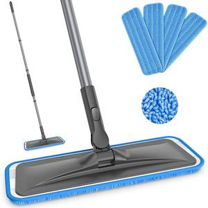 BPAWA Flat <b>Microfiber</b> <b>Mop</b> for Hardwood Kitchen Home-4 Washable Pads for Cleaning Laminate Wood Tile Vinyl Floors - Product Image 1