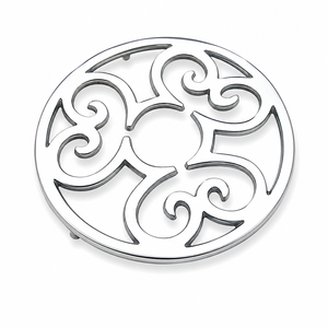 Recycled Aluminum Scroll Trivet | Decorative Heat Resistant Hot Pot Stand <b>Table</b> <b>Protector</b> for Kitchen Dining Home Decor Use Gift - Product Image 1