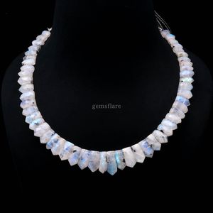 Flashy Natural Rainbow Moonstone Beaded <b>Necklace</b> <b>Statement</b> Gemstone Choker <b>Necklace</b> Handmade Jewelry Making Wholesale Supplies - Product Image 1
