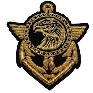 Handmade Embroidered Custom Made Bullion Wire Royal Crown Patches 3D Embroidery Golden &<b>Silver</b> Fashion Badges For Uniform - Product Image 4