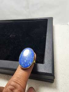 Wedding <b>Ring</b> for Women Classic Eternity Natural Gemstone A high Quality Handmade <b>lapis</b> <b>lazuli</b> Gemstone Gold Platet - Product Image 3