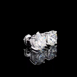 Anillo de Diamantes de Corte Brillante Redondo en Oro Blanco de 14K para Mujer, Color H Natural, Certificado por GIA, Joyería Clásica de Compromiso - Product Image 3