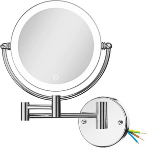 Wall Mounted Round LED Handmade Makeup <b>Mirror</b> 1X 10X Magnifying Extendable Vanity <b>Mirror</b> From REHMAN CRAFT - Product Image 1