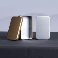 Boîte en métal rectangulaire de qualité alimentaire pour emballages cadeaux en chocolat, avec couvercle, impression recto-verso, conteneur métallique pour bonbons et biscuits