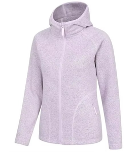 Chaqueta de Forro Polar con Capucha para Mujer, Manga Larga, Color Sólido, Cierre de Cremallera, Ligera, Transpirable, para Otoño, Corte Regular - Product Image 4
