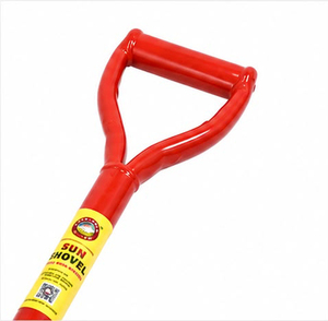พลั่วเหล็กสีแดง SUN Heavy Duty พร้อมด้ามเหล็ก สำหรับงานเกษตร ก่อสร้าง และทำสวน - Product Image 3