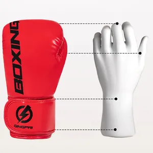 Guantes de Boxeo de Piel Sintética Rosa Personalizables OEM 2026 para Mujer, Transpirables, con Cierre de Velcro, para Entrenamiento en Gimnasio, Alta Calidad - Product Image 5