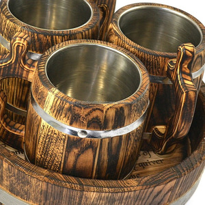 Taza de Madera Personalizada con Calidad Inigualable, Taza de Madera Hecha a Mano de la India - Product Image 3