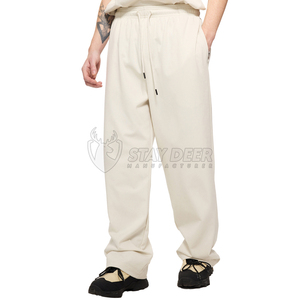 Pantalon chino en coton pour homme, matière douce et légère, coupe ajustée élégante pour les occasions décontractées et semi-formelles - Product Image 4