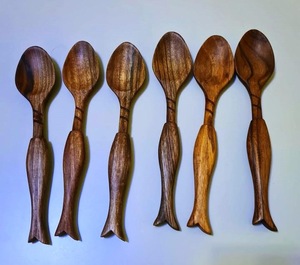 Cuillère à thé en bois naturel réutilisable, cuillère à café et à sucre polie, ustensile de cuisine écologique pour usage quotidien - Product Image 4