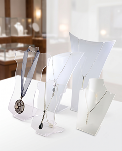 Elegant and Beautiful Custom White and Black Acrylic Pendant Model Rack Jewelry Display Props - Product Image 4