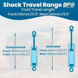 Kit di Sollevamento Regolabile da 1" a 3" per Sospensioni di Camion GMC Sierra e Chevy Silverado 1500 4WD 99-06 C2407180080 - Product Image 6