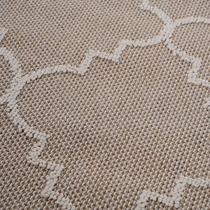 Juego de alfombras para interiores y exteriores NAAR Guros Collection 8X10 Ivory Trellis - Product Image 3