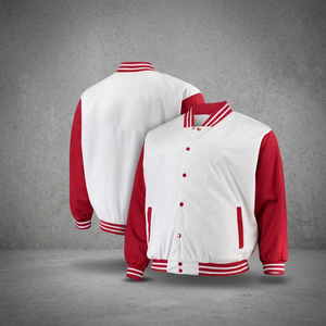 Veste universitaire pour homme blanche et dorée, col rabattu, fermeture boutonnée, coupe classique, vêtement d'extérieur décontracté pour l'automne et l'hiver - Product Image 6