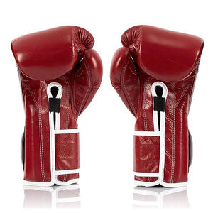 Guantes de Boxeo de Cuero de Alta Calidad con Logotipo Personalizado en Color Granate, Ligeros, Transpirables y Seguros para Deportes - Product Image 2