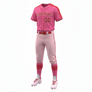 Uniforme de Béisbol Personalizado 100% Poliéster Transpirable, Camiseta y Pantalón de Alta Calidad, Impresión Sublimada, Secado Rápido, Cuello en V, Ropa Deportiva - Product Image 2