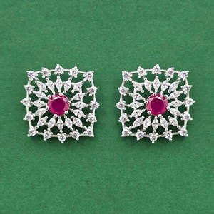 Chandelier <b>Earrings</b> Cubic Zirconia <b>Tops</b> With Rhodium Plating 443891 - Product Image 5