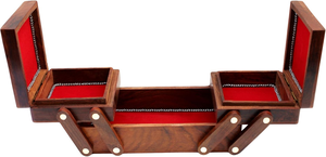 Caja de Joyería de Madera para Mujer, Organizador de Joyas, Estuche Decorativo para Anillos, Aretes, Collares, Pulseras y Accesorios de Maquillaje - Product Image 6