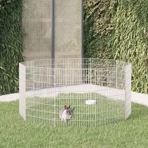 21,3 \ "x31.5 \" Recinto de animales de rango libre Jaula para mascotas de hierro galvanizado de 10 paneles - Product Image 1