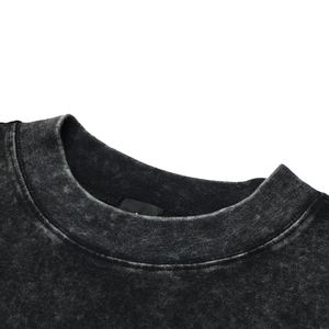 Camiseta Oversize Y2K con Lavado Ácido, 300 GSM, Algodón Pesado de Doble Capa, Manga Larga, Corte Cuadrado, Producción OEM Personalizada - Product Image 5
