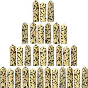 Puntas de cristal de piedras preciosas pulidas con patrón único en forma de lápiz para decoración del hogar Feng Shui, juego de artesanías - Product Image 4
