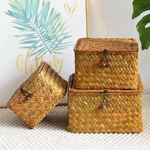 Boîtes écologiques en jonc de mer du Vietnam, prix bas, personnalisables, pour la vente, boîte de rangement pour bijoux avec logo. - Product Image 2