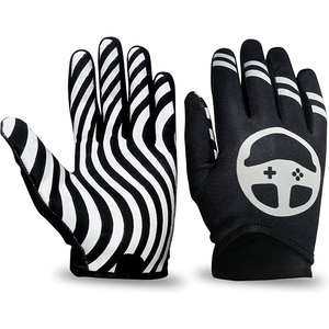 Guantes de ciclismo de carreras, de dedo completo, a rayas, antideslizantes, de nailon, para actividades al aire libre, unisex, con revestimiento de poliuretano. - Product Image 3