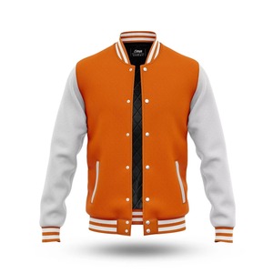 Men Varsity Letterman <b>Jacket</b> Premium Wool <b>Leather</b> College Baseball Coat Custom OEM ODM Manufacturing Sample Service - Product Image 1
