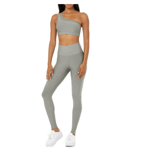 Conjunto de Yoga de Secado Rápido para Mujer, 2 Piezas, Antibacterial, Absorbente de Sudor, de Alta Calidad, Color Liso - Product Image 1