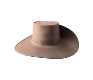 Sombrero de Cuero Genuino Estilo Vaquero Australiano para Hombre, Color Bronceado, Modelo Crazy Horse, Precio de Fábrica al por Mayor - Product Image 4