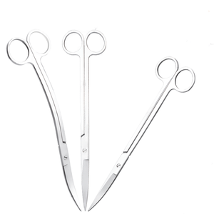 กรรไกรผ่าตัดสแตนเลสแบบโค้งและแบบตรง ชุดเครื่องมือแพทย์สำหรับการผ่าตัด ใช้งานได้หลายครั้ง ทนทาน ระดับมืออาชีพ - Product Image 1