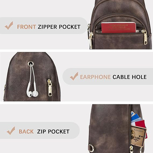Genuine Leather Waterproof Crossbody Shoulder Bag with Retractable Strap Convertible Design for Camping & Outdoor Activities - Product Image 5