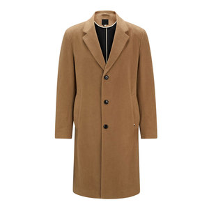 เสื้อโค้ทขนสัตว์ผู้ชายสไตล์โมเดิร์นสำหรับฤดูหนาว ทรงเข้ารูป แฟชั่นสตรีทแวร์ลำลอง แขนยาว มีสไตล์ เหมาะสำหรับใส่กลางแจ้งและในชีวิตประจำวัน - Product Image 1