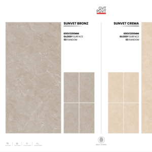 กระเบื้องพอร์ซเลนพรีเมียมทันสมัย ขนาด 60x120 ซม. 600x1200 มม. 24x48 นิ้ว ผิวมันเงา รูปแบบขนาดใหญ่ ดีไซน์สวยงาม สำหรับที่อยู่อาศัยและเชิงพาณิชย์ - Product Image 1