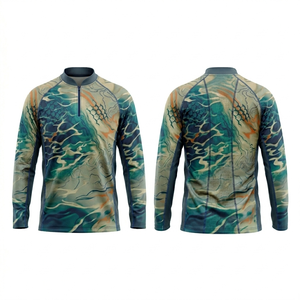 Maillot de pêche personnalisé à sublimation, manches longues, respirant, confortable, protection UV, tissu à séchage rapide - Product Image 6