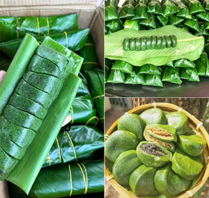 Pastel de Arroz Congelado Vietnamita con Artemisia, Postre Tradicional Verde Glutinoso, Listo para Cocer al Vapor antes de Comer - Product Image 2