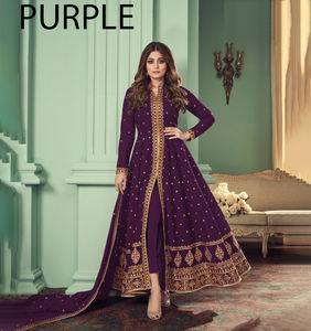 Vestido Largo Anarkali de Georgette Estilo Indio Tradicional, el Más Vendido, Hermoso Vestido de Fiesta para Mujer, Diseño de Diseñador, Listo para Usar - Product Image 1