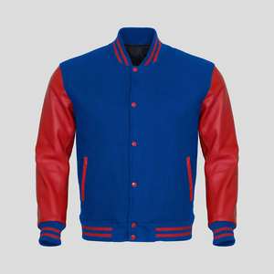 Veste de baseball en cuir slim fit pour hommes, vente en gros - Product Image 5