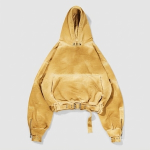 Sudadera con capucha de invierno para hombre, con pedrería efecto desgastado, estilo vintage, de forro polar grueso, cortavientos, al por mayor, para niños - Product Image 1