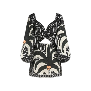 Vestido Informal para Mujer, Estampado Floral, de Algodón, Holgado, para Fiesta, Verano, Primavera, Mini Vestido Transpirable de Manga Larga - Product Image 5