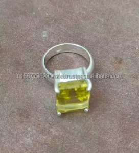 Handcrafted 925 Sterling Silver Boho Statement Ring <b>Hoe</b> Selling Gemstone Glass Stone Wedding Ring Bohemian Gift for Her - Product Image 3