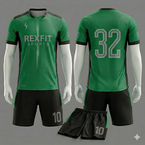 ชุดฟุตบอลสีสันตามสั่งสำหรับผู้ชาย REXFIT SPORTS เสื้อเจอร์ซีย์ กางเกงขาสั้น ชุดฝึกซ้อมบาสเก็ตบอลน้ำหนักเบา ชุดยูนิฟอร์ม OEM เสื้อเจอร์ซีย์ กางเกงขาสั้น - Product Image 4