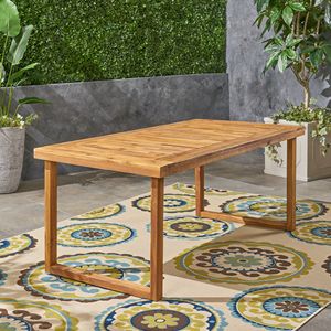 Tavolo da Pranzo in Legno di Acacia 175 cm per Esterni con Finitura Naturale Sabbiata - Product Image 5