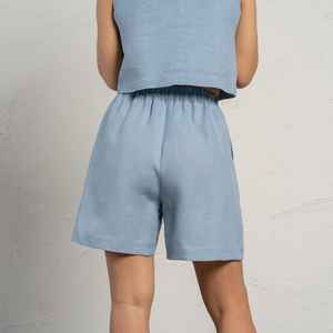 Shorts Bermuda para Mujer, Cintura Media, Casuales, para Gimnasio, Fitness, Yoga, Correr, Ropa Deportiva, Ropa de Verano - Product Image 4