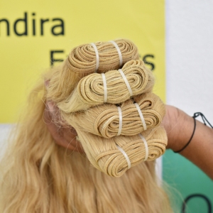 Cheveux indiens vierges naturels Genius trame faisceaux blonds ondulés lâche vague profonde pas cher traitement chimique gratuit cheveux humains - Product Image 5