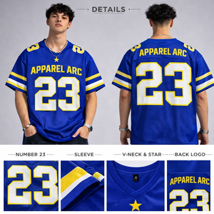 Camiseta Deportiva Unisex Estilo Vintage Azul y Amarillo, Número 23, Marca Privada, Hecho en EE. UU. - Product Image 2