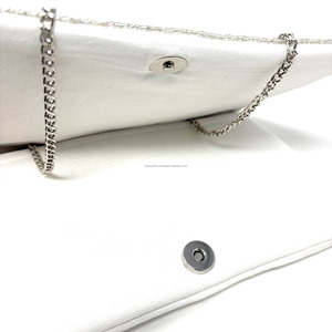 Bolso de mano de fiesta de noche de lujo hecho a mano con cuentas plateadas, bolso cruzado portátil duradero para mujer para texto de letra Rosa informal - Product Image 5