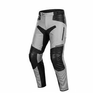 Pantalones de cuero para motocicleta más vendidos con costuras reforzadas, cintura ajustable y acabado suave para conducción en carretera. - Product Image 1